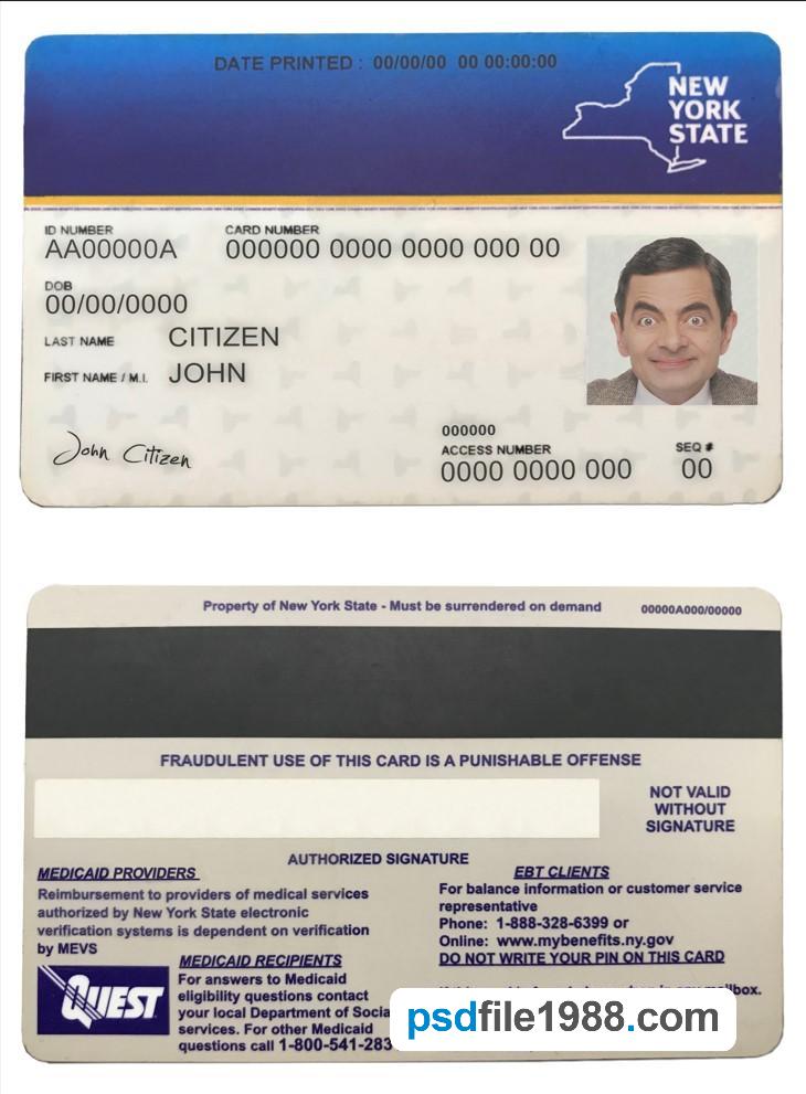 USA New York Medical Card